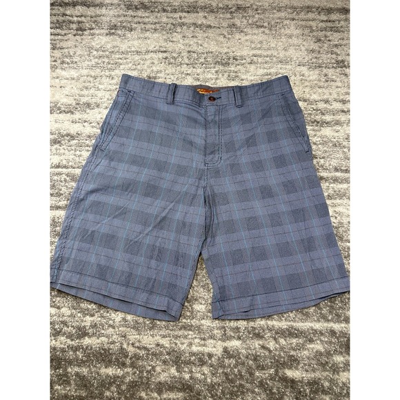 Lot of 2 Tommy Bahama Shorts Mens 32 Gray Blue Chino Flat Front Stretch Casual - Picture 4 of 16